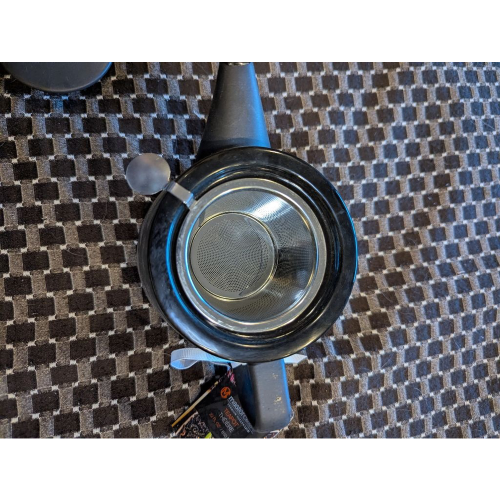 Masterclass Black Teapot with Strainer New with Tags Minimalist - Picture 11 of 15